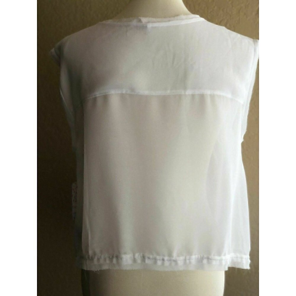 Free People Womens White pennies Sheer Storyteller - Picture 8 of 12